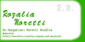 rozalia moretti business card
